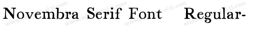 Novembra Serif Font   Regular字体转换